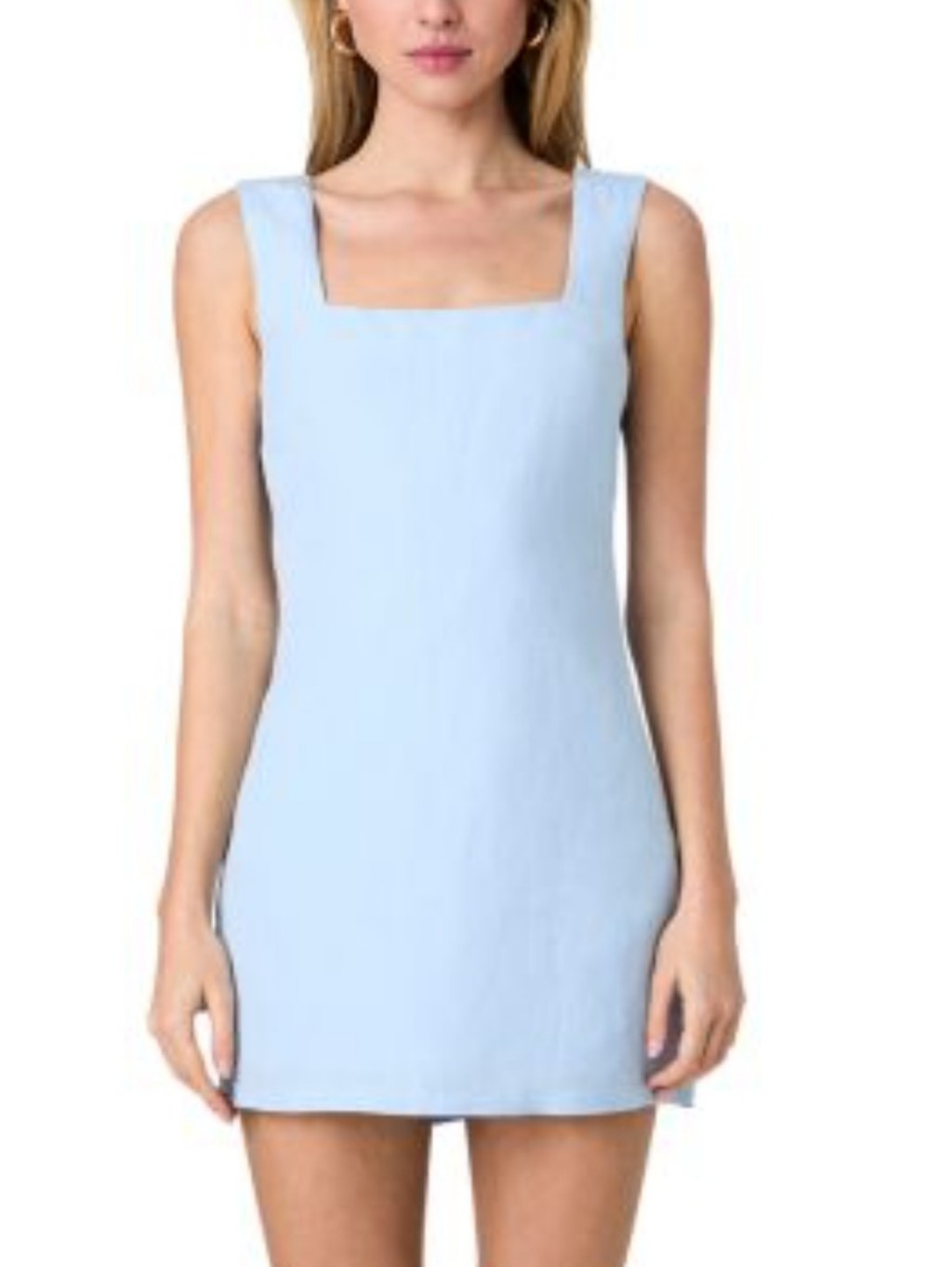 Nwt This French Connection Birdie Linen Blend Square Neck Dress Xl